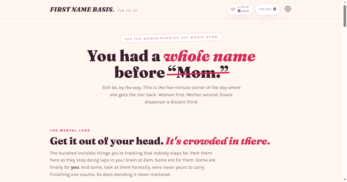 First Name Basis app preview